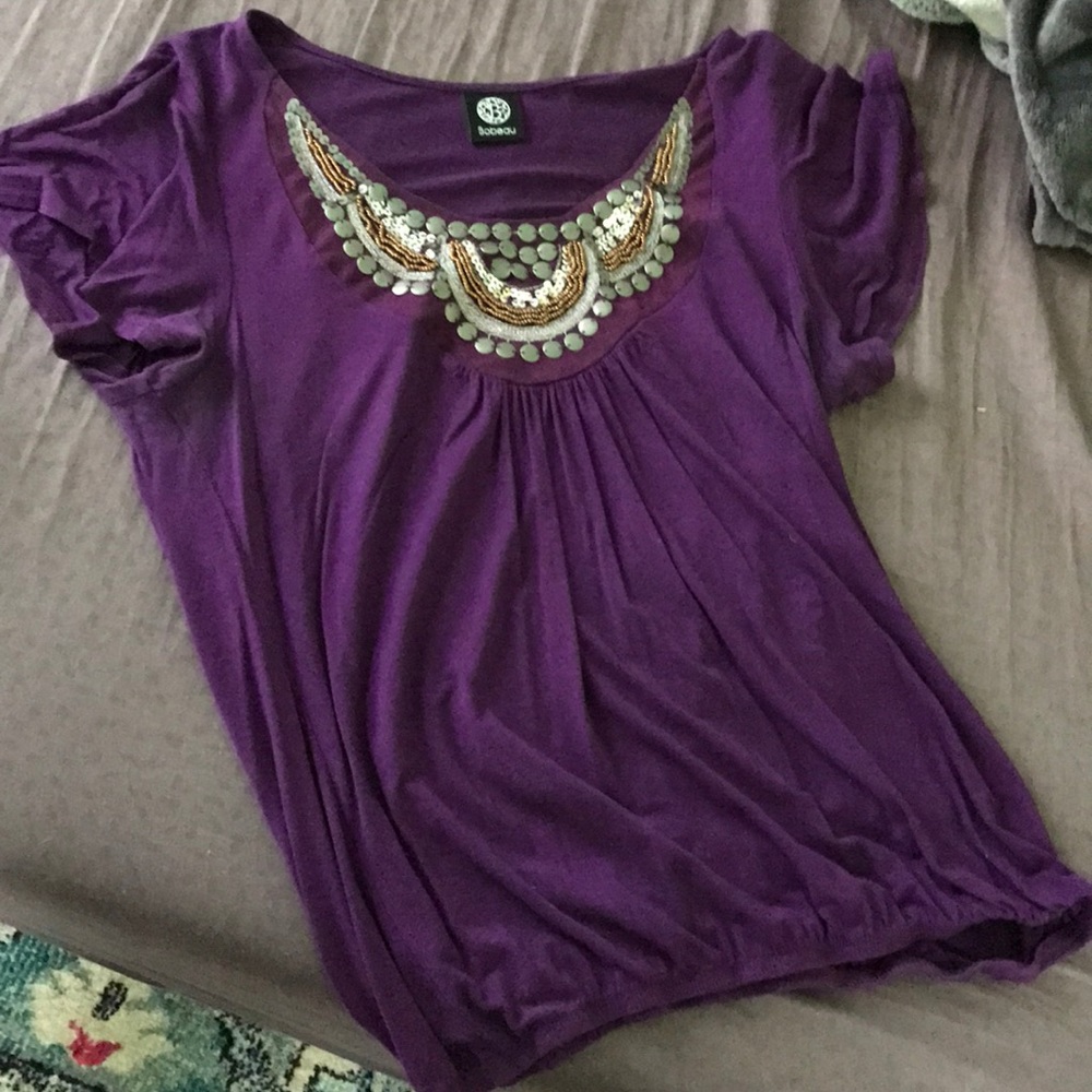 Purple beaded top